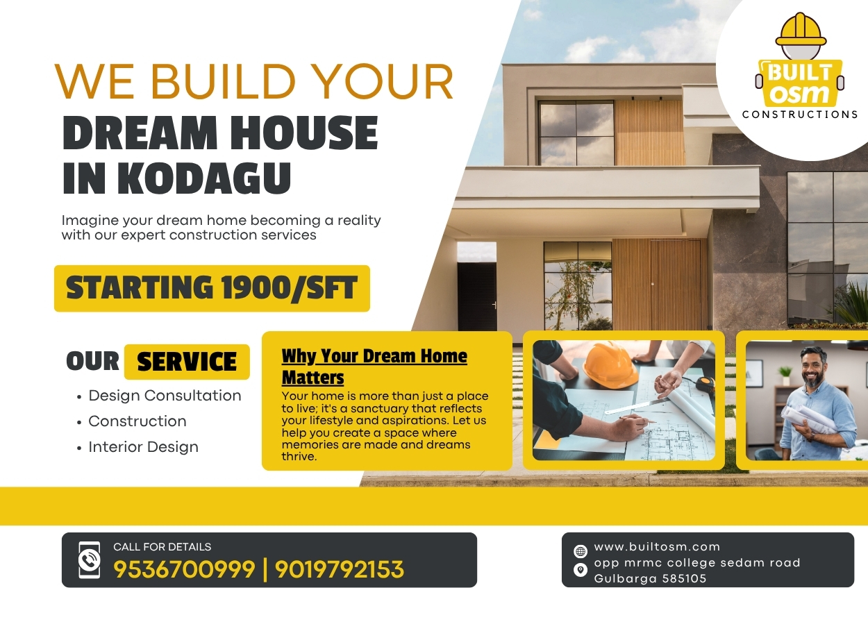Best House Construction Company in Kodagu (Coorg) – BuiltOsm | From Design to Completion