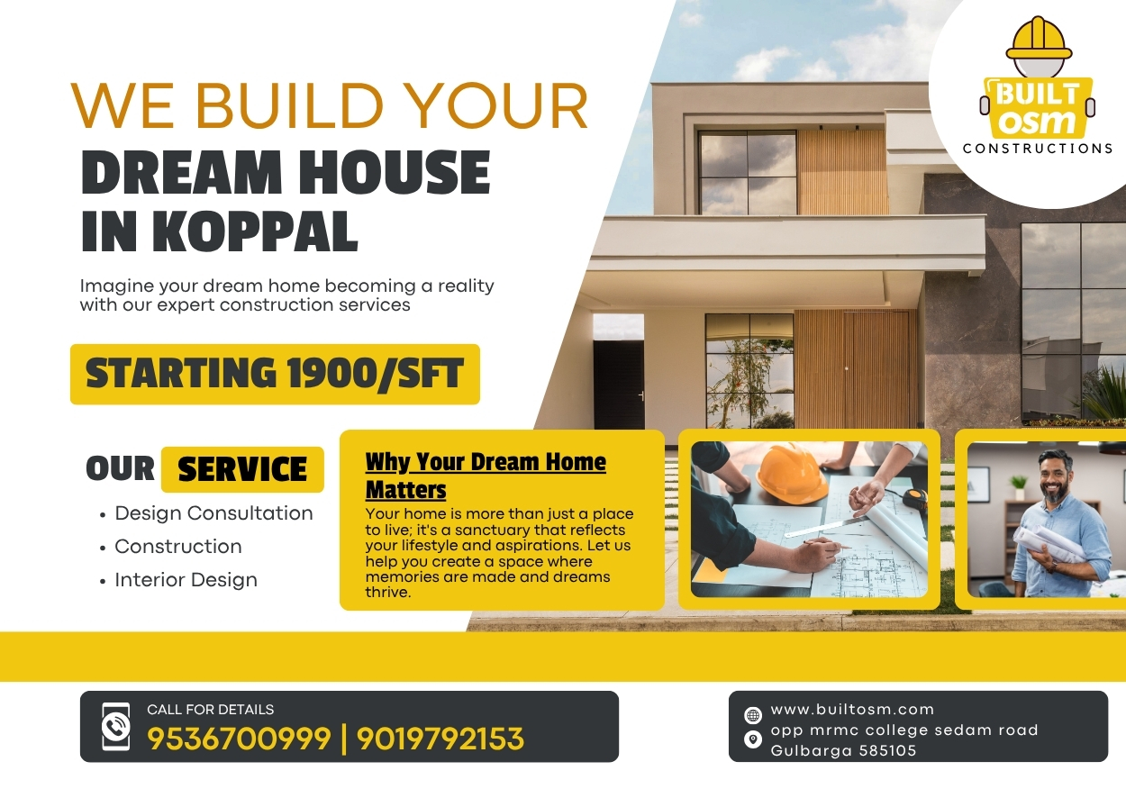 Top House Construction Company in Koppal – BuiltOsm | End-to-End Services from Design to Completion